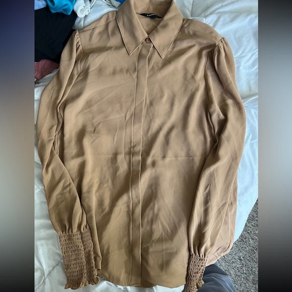 Express Smocked Cuff Portofino Top - Picture 4 of 4